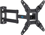 Full Motion TV Monitor Wall Mount Bracket Swivel Tilt Extension Rotation for Echo Show 21/15 and Most 13-42 Inch LED LCD Flat Curved Screen TVs & Monitors, Max VESA 200x200mm up to 44lbs