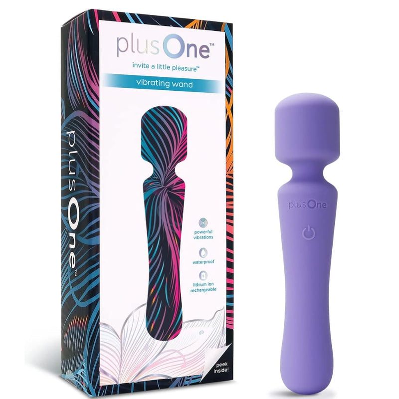 Wand Vibrator For Muscle Relaxation - Made Of Body-Safe Silicone, Fully Waterproof, Usb Rechargeable - Handheld Massager With 10 Vibration Settings, Purple