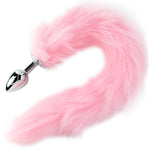 Metal Anal Plug With Long Furry Tail Stainless Steel Fox Tail Butt Plug For Pet Play, Cosplay, Roleplay, And Kinky Bedroom Fun Tapered Base Animal Tail Anal Toy For Adults Small, Black