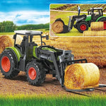 Remote Control Tractor Farm Playset 2.4Ghz Electronic Rc Tractor With Trailer And Timber Truck, Farm Toys Set With Wood Grabber Multifunctional Headers Farmers For Kids Age 3 4 5 6 Years Old