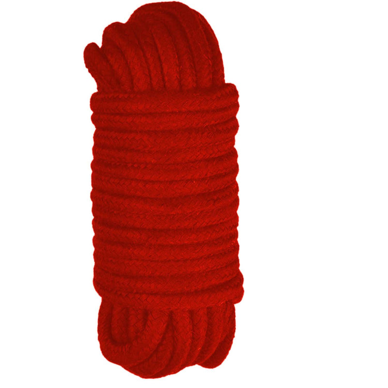32 Feet/10M Bdsm Bondage Soft Cotton Rope For Sex Restraints For Couples 8Mm Soft Silk Rope Solid Braided Twisted Ropes Red