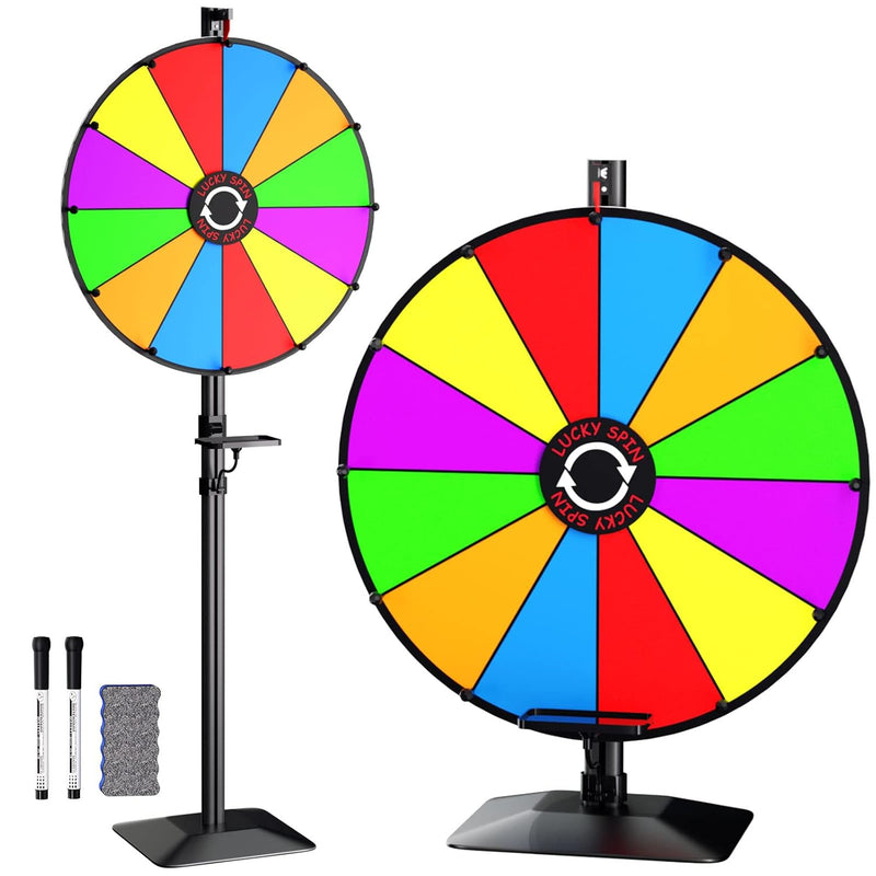 24" Prize Wheel Dual Use Tabletop Or Height Adjustable Floor Stand Heavy Du