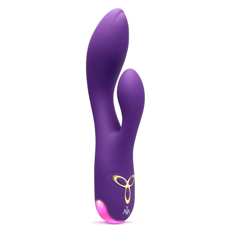 Imo Vibrating Rabbit G-Spot Vibrator Vagina Clitoris Stimulation Dildo Massager - Upgraded Powerful Dual Motors With Magnetic Charge And Multicolored Light - Adult Sex Toys For Women Or Couples