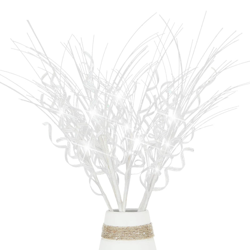 Glitter Curly Artificial Christmas Picks Sprays Ting Branches Set Of 6 Wispy W