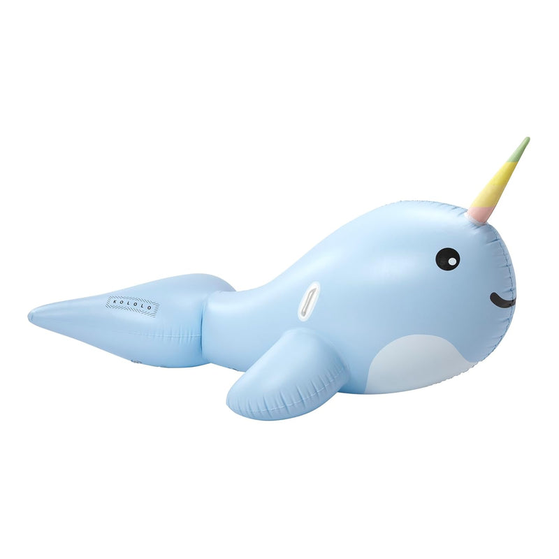 Giant Narwhal Inflatable Pool Floats: Ride On Raft Floats For Adults And Kids