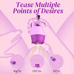 Sucking Vibrator Rose Sex Toy - Whisper Rose Toy Adult Toys For Women Sex Toys With 10 Suction Modes, Clit Nipple Sucker Discreet Vibrators, Clitoral Stimulator For Female Sex Toys, Purple