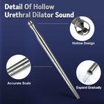 Hollow Urethral Plug For Man, Stainless Steel Sound Urethral Dilator With Insert Scale,Urethral Stretcher, Cock Plug Training Urethra Sound Sex Toys For Men (M)