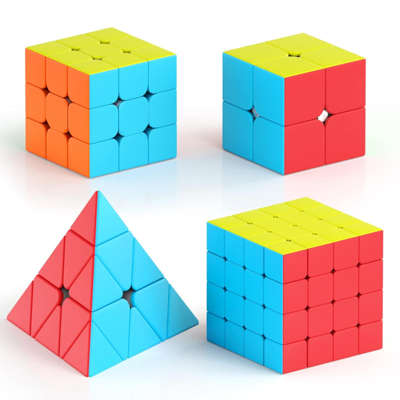 Speed Cube Set, Puzzle Cube Bundle Of 2X2X2 3X3X3 4X4X4 Pyramid Magic Cube