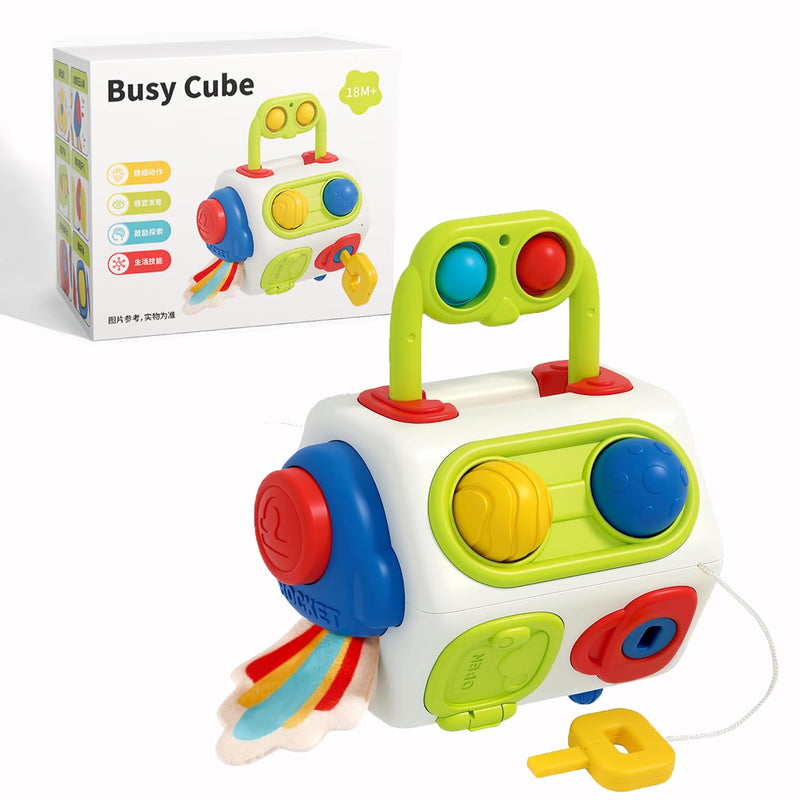 Busy Cube For Toddlers 1 3, Montessori Sensory Activities Busy Board Baby G