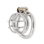 Ergonomic Design Chastity Device Male Chastity Device Stainless Steel Cock Cage Penis Ring Adult Game Sex Toy Chs163?1.77 Inch / 45Mm?