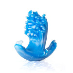 Anal Plug In Ocean Wave Design - Fantasy Anal Dildo With Flared Base For Prostate Stimulation, Silicone Butt Plug For Couples Sex Game, Unisex Adult Toy Available In 3 Sizes (A111-L)
