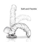 9 Inch Huge Realistic Dildo Clear Sex Toy With Small Glans,Big Jelly G Spot Dildo With Suction Cup For Vaginal Anal Play Soft Penis Beginners Sex Toys For Women Men Couple