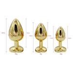 3PCS Metal Heart-Shaped Butt Plug Set - Anal Trainer Kit for Couples
