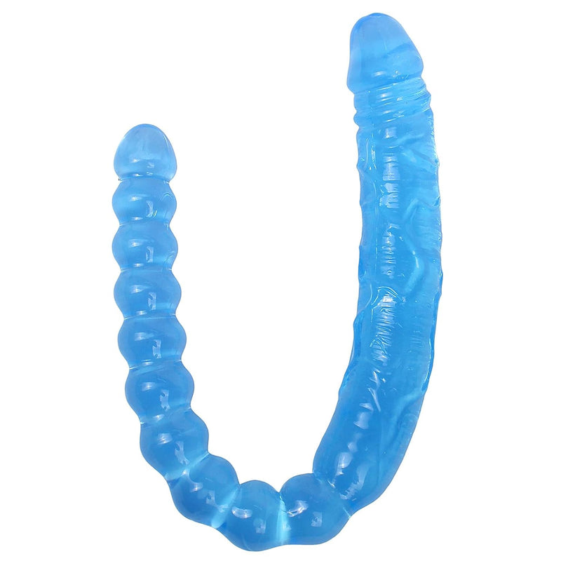 17.7 Inch Double Ended Dildo, Realistic Penis And Beads Flexible Double Dong Adult Sex Toys For Lesbian