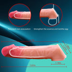Reusable Penis Sleeve With Cock Sleeve,Ultra-Soft Silicone 7.1'' Cock Sleeve,Male Sex Toy Penis Extender Penis Enlarger Penis Pump Enlargement,Adult Sex Toys For Men Couples