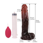 Dark Brown Realistic Squirting Dildo Adult Sex Toys With Strong Suction Cup For Hands-Free, 9.44 Inch Soft Dildo With Balls For Women G-Spot