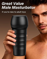 Male Masturbator with 6.7-Inch 3D Textured TPE Sleeve & Ergonomic Grip