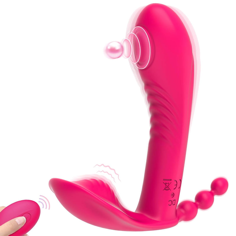 Sex Toys Remote Control Vibrator - Fully-Fitted Wearable G Spot Butterfly Panty Vibrator With 10 Flapping & Vibrating Modes, Clitoral Anal Stimulator Massager Adult Sex Toys & Games For Women Couples