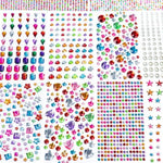 3062 Pcs Self-Adhesive Gem Stickers, Heart Rhinestones for Face Jewelry & DIY Crafts