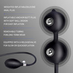 Silicone Inflatable Butt Plug Sex Toys Silicone Anal Plug With Anal Pump Quick Release, Anal Plug Training Kit For Men, Women & Couples Plug Anal Stays Inflated Anal Beads