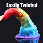Big Ice Cream Anal Plug Prostate Massage Sex Toy, Fantasy Silicone Butt Plug Trainer, Huge Thick Big Monster Dildo With Strong Suction Cup For Beginners 7.48" (Rainbow)