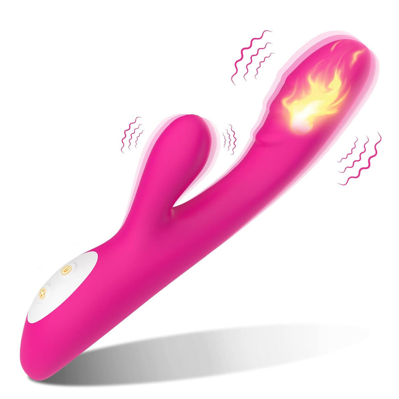G Spot Vibrator, Heating Dildo Sex Wand Massager Vibrator Wand Clitoral Nipples Stimulator, 9 Vibration Modes Quiet Dual Motor For Women Couples Adult Sex Toys For Clitoris Stimulation