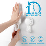 Suction Hooks Powerful Suction Cup Hooks Vacuum Suction Holder Heavy Duty Shower Suction Hooks Glass Door Window Christmas Wreath Hanger Waterproof Suction Hanger for Bathroom Kitchen (6Pack)