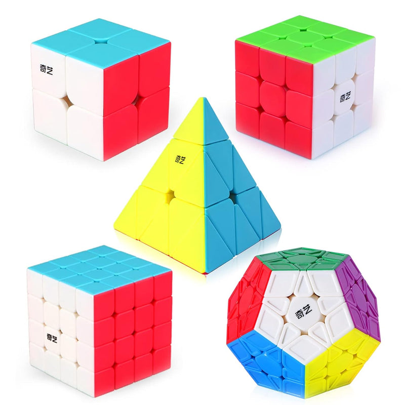 Speed Cube Set, Speed Cube Bundle Of 2X2 3X3 4X4 Megaminx And Pyramid Cube