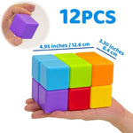 Magnetic Building Blocks for Toddlers with Colorful Stacking Cubes