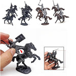 28Pcs/Set Medieval Knights Toy Soldier - Army Figures Miniature Playset With Cavalry, Horses And Soldiers (Knights And Horse Set)