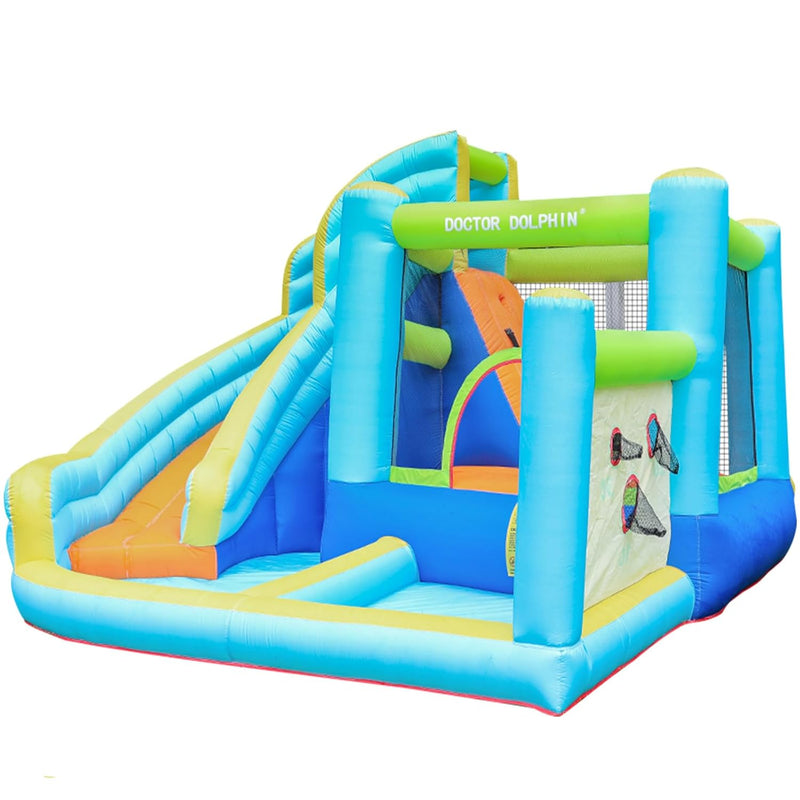 Inflatable Water Slide, Bounce House Water Slide For Kids Backyard, Blow Up