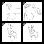 Lightweight Chastity Cage for Male Penis Cage Smooth KG Cock Cage Chastity Devices Key Sex Toy for Men Black Chastity for Men with 3 Sizes Rings(xs)