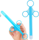 Lube Applicator with 10ml Precise Scales, 6.5” Long, Anal Shooter with Air-Proof Silicone Cap, Lubricant Applicator for Men, Women & Couples 2 (Blue)