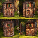 DIY Wooden Book Nook Kit for Adults with LED Lights
