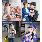 Cow Police Officer Plush Toy - Super Soft Cow Cop Stuffed Animal Dress Up With Cute Cop Uniform And Cap Outfit Gift For Law Enforcement, Sheriff, Security Guard - 6 Inches