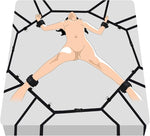 Adjustable BDSM Bed Restraint Set – Easy-Install Bondage Straps with Cuffs for Couples