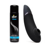 Next Black 3D Pleasure Air Clitoris Stimualtor & Pjur Aqua Water Based Personal Lubricant 3.4 Fl Oz - Female Sex Toys Bundle