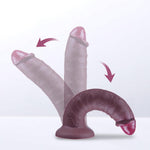 7.9 Inch Silicone Realistic Big Dildo, Strong Suction Cup, Soft And Flexible G-Spot Thick Large Dildo, Lifelike Black Wide Penis For Vaginal/Anal Play, Adult Sex Toys For Men, Women And Couples