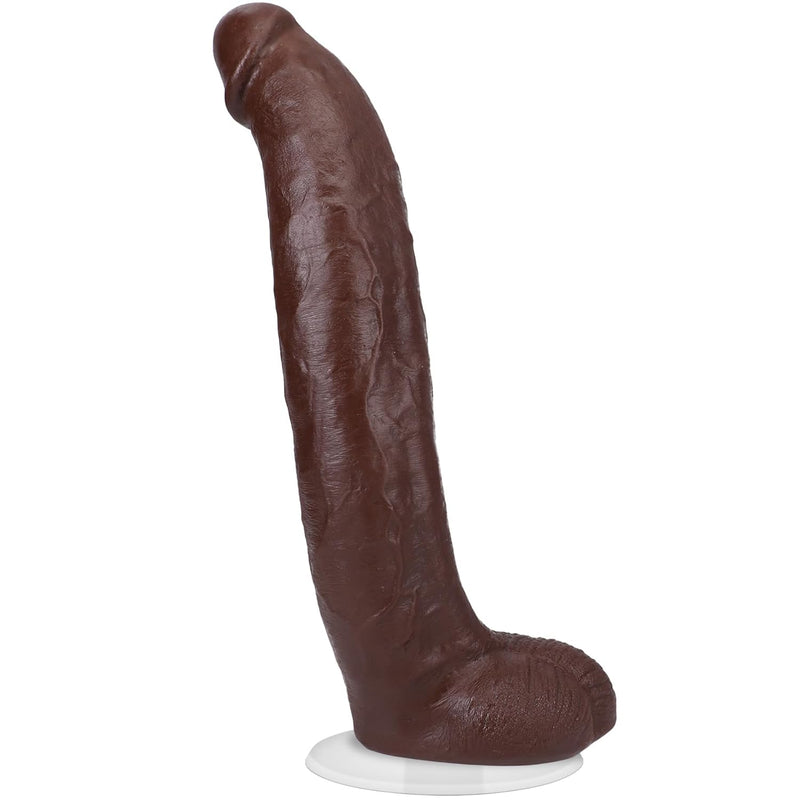 Signature Series - Brickzilla - 13 Inch Ultraskyn Dildo With Removable Vac-U-Lock Suction Cup - F-Machine & Harness Compatible - For Adults Only, Chocolate
