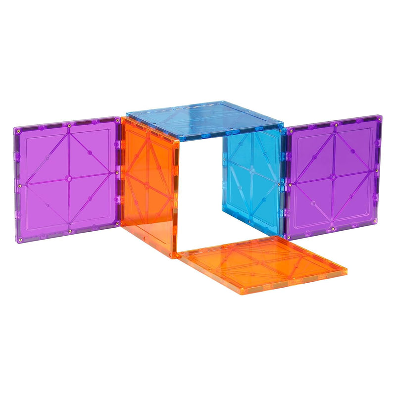 6 Piece Magnetic Tiles Set Large Square Shape Magnet Building Block Constru