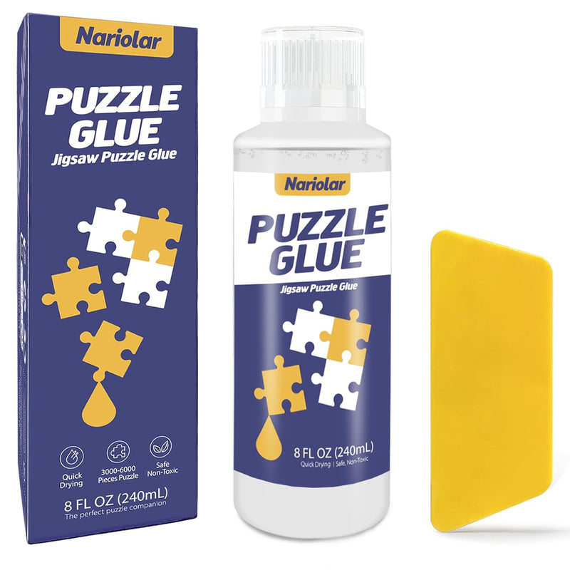 Puzzle Glue Clear 8 Oz (240Ml) With Applicator, Jigsaw Puzzle Glue For 1000