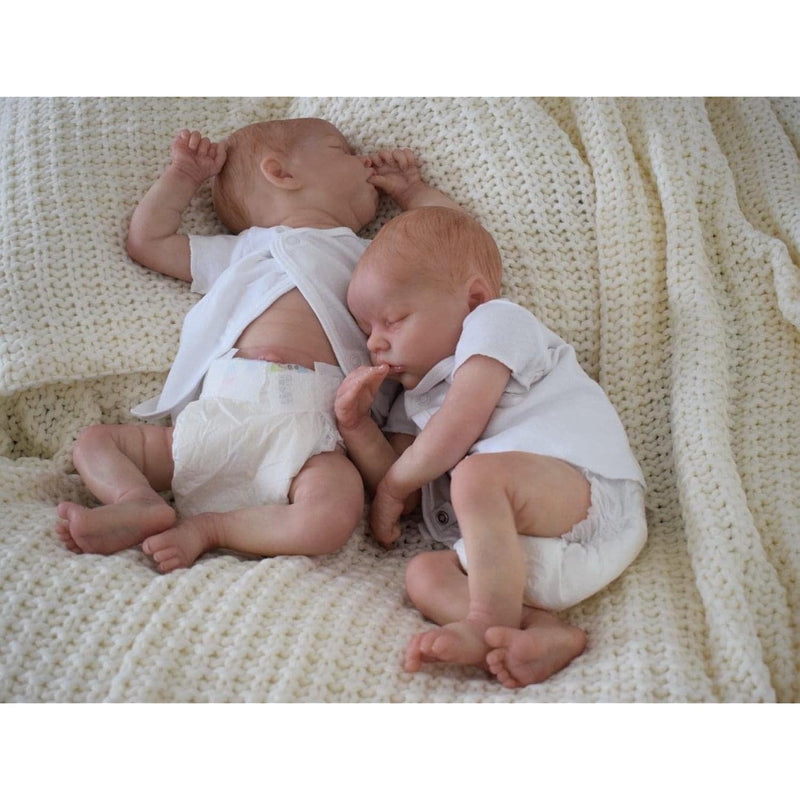 Reborn Baby Dolls Silicone Full Body 18 Inch Twins Newborn Baby Girls Alive Do