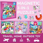 Magnetic Puzzles For Kids Ages 4-6 - 36 Pieces Sudoku Toddler Puzzles Ages 2-4 - Travel Games For Kids Ages 3-5 - Princess Unicorn Mermaid Toddler Travel Toys - Car Airplane Road Trip Games