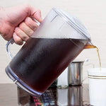 Heavy-Duty Shatterproof Plastic 2 Quart Pitcher with Lid, BPA Free (64 Ounce), Clear