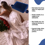 Adjustable Foam Position Pillow with Restraints ā Support Cushion for Couples (Blue)
