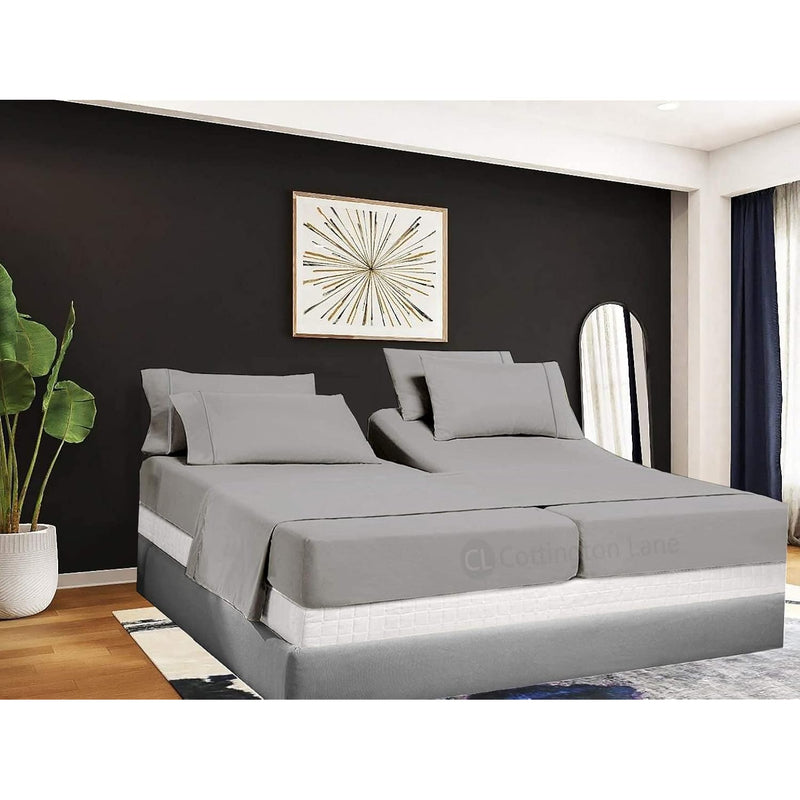 Split King Sheets 5 Pieces-Split King Sheets Sets For Adjustable Beds-400 Thre