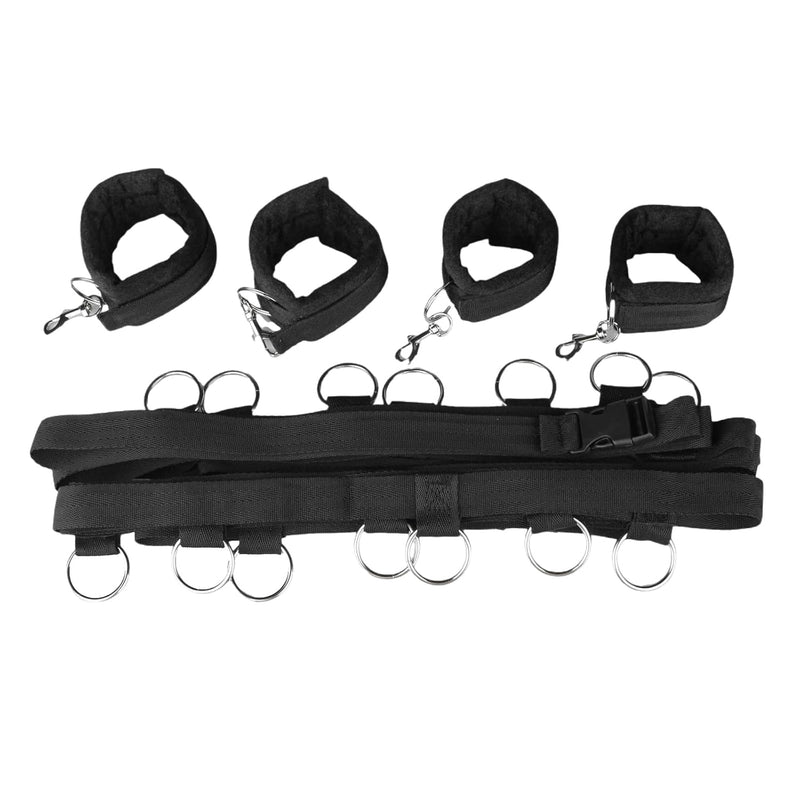 Bed Cuffs For Hands And Legs Restraining, Bondage Set For Bed, Strong Nylon With Plush Handcuffs, Easy To Install, Position Adjustable, Sm Bondage Sex Toys Flirt For Women Men Extreme Love