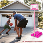 Toddler Basketball Hoop For Girls Pink Basketball Goals Adjustable Height 2.9Ft-6.2Ft Portable Kids Basketball Hoop Indoor Outdoor Play Outside Backyard Toys For 3 4 5 6 Year Old Girl Birthday Gift