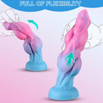9.5" Fantasy Knotted Dildo with Suction Cup – Realistic Thick Toy for Men & Women