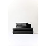 Extra Deep Full Sheet Set - 6 Piece Breathable & Cooling Sheets - Hotel Luxury Bed Sheets Set - Easy & Secure Fit - Soft, Wrinkle Free & Comfy Sheets Set - Black Sheet Set W/Extra Deep Pockets